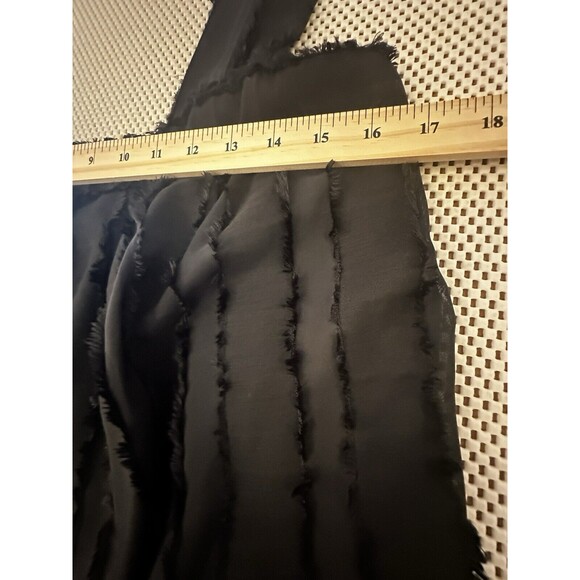 Max Studio Womens Black Cami Sz Small Sleeveless Top All Over Raw Hem Blousy Fit - Picture 9 of 10